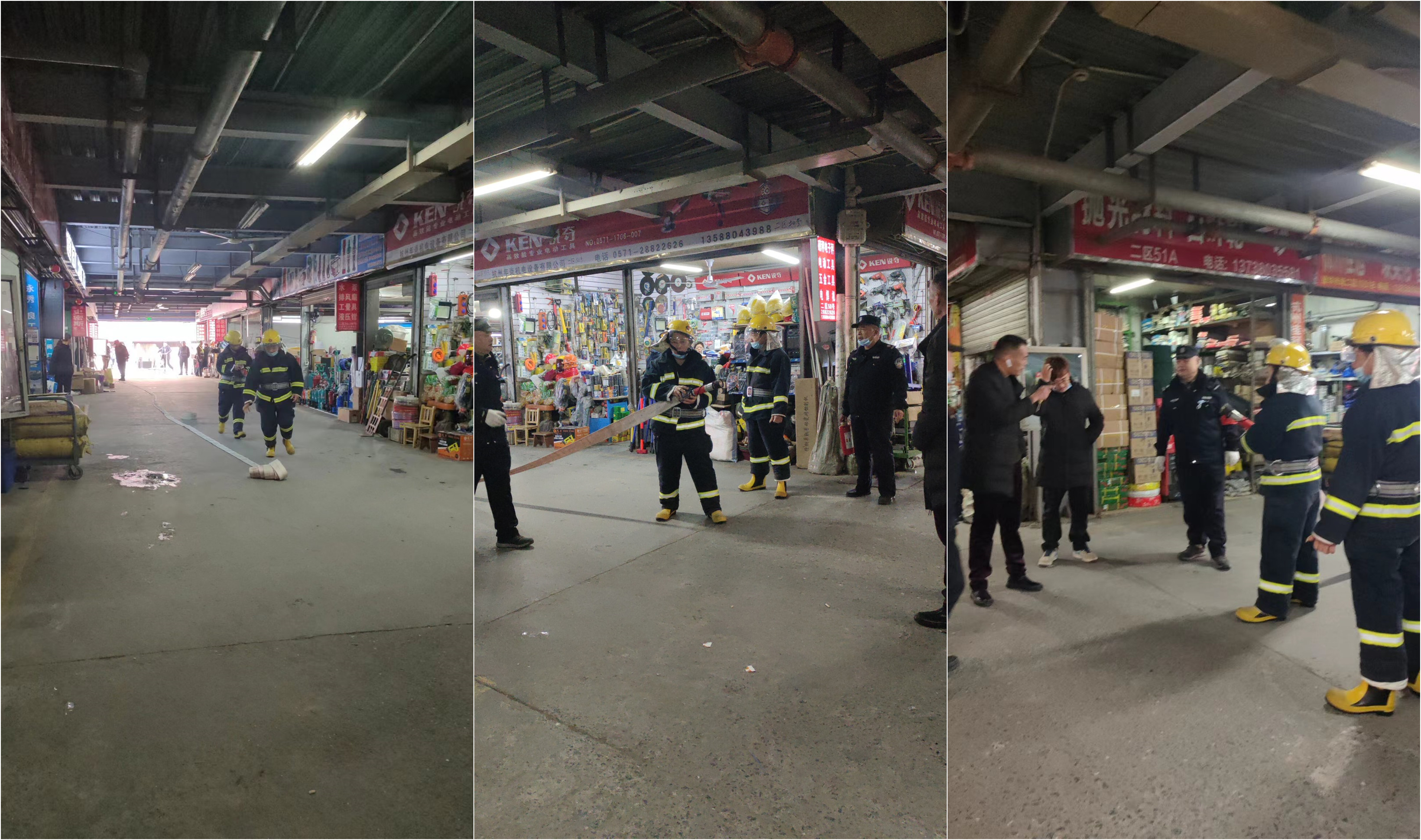 耀世娱乐市场开展消防应急拉练活动