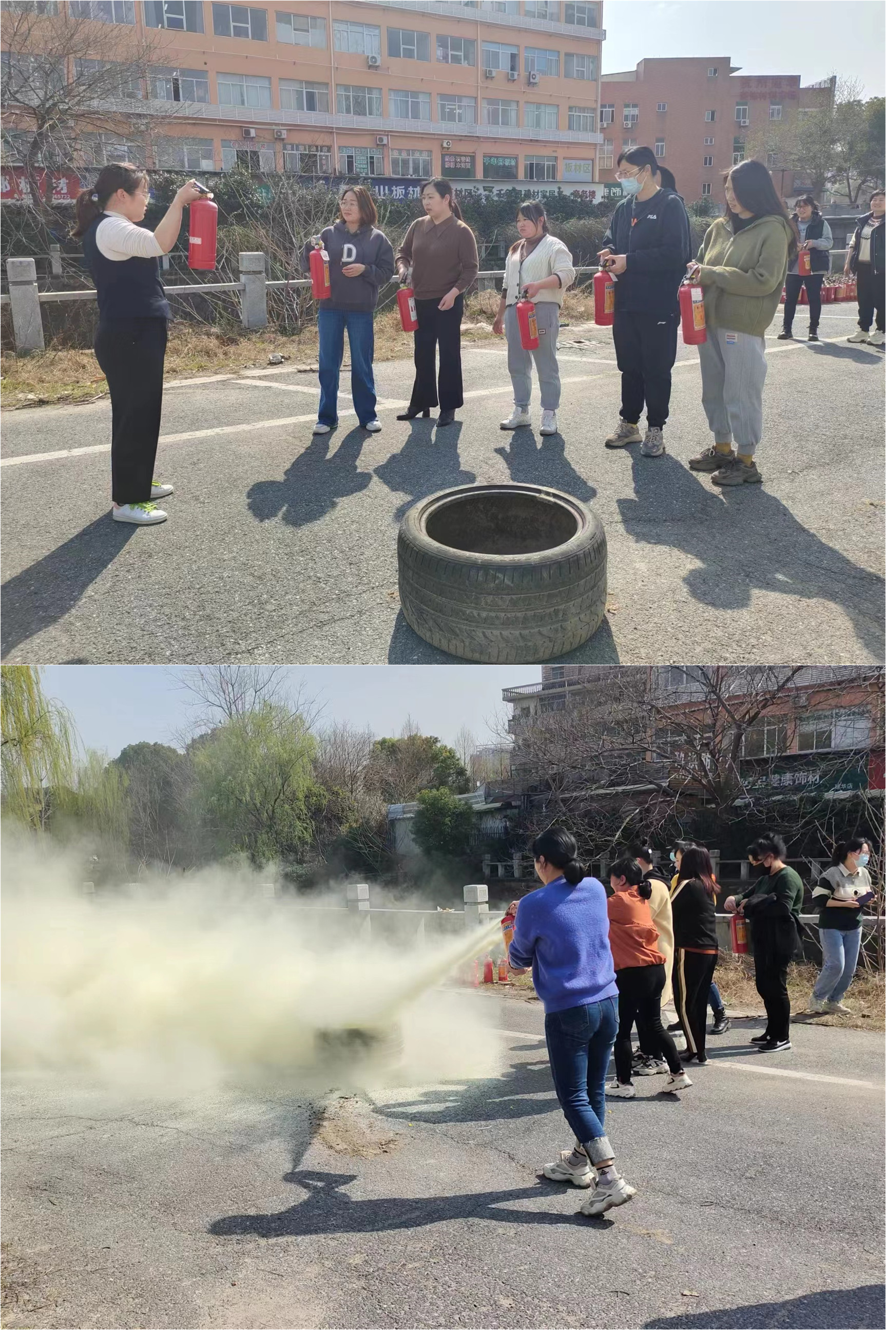 关注消防，，，，，防患未然——人人会用灭火器