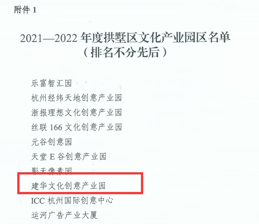 耀世娱乐文创园获评拱墅区文化产业园区